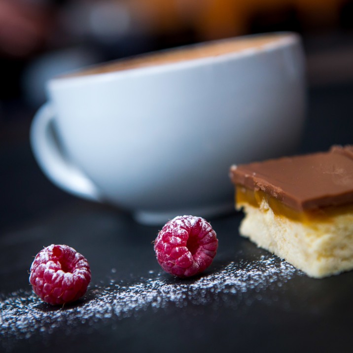 Coffee and Millionaire's Shortbread. Can lunch get any better? Glassrooms Cafe in Perth Concert Hall serving up sweet treats all day.