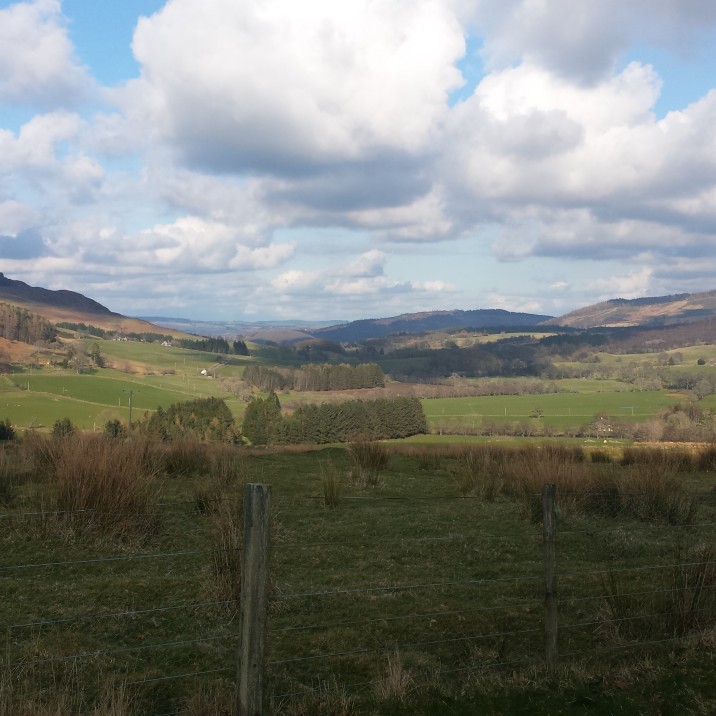 We enjoyed blue skies and clear views across Perthshire.