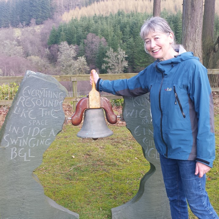 The bell at The Corbenic Poetry Path rings for locals and for visitors from all over the world.