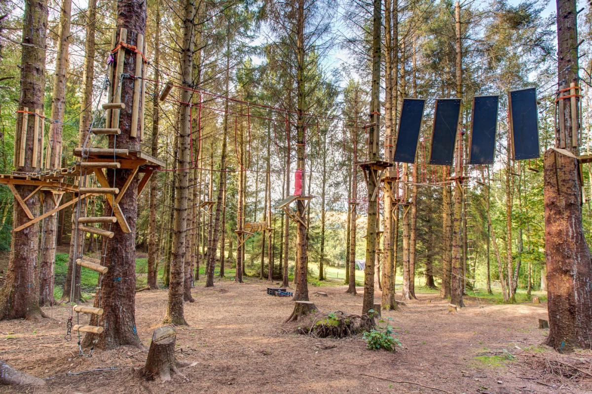 Aloft! at the tree-top adventure site at Crieff Hydro has loads of great obstacles and adventures for you to tackle!