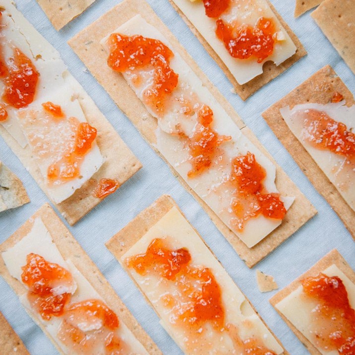 Quince jam goes perfectly slathered on a cracker with cheese.