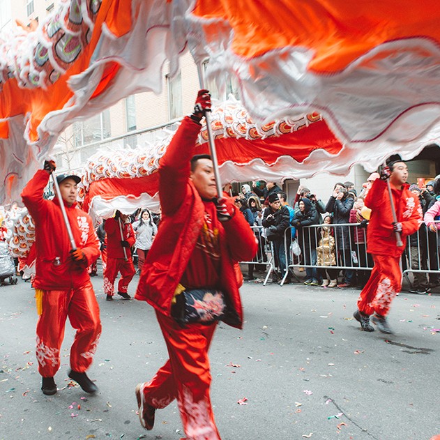 The Chinese Dragon Dance was amazing during the New York Chinese New Year celebrations 2017.