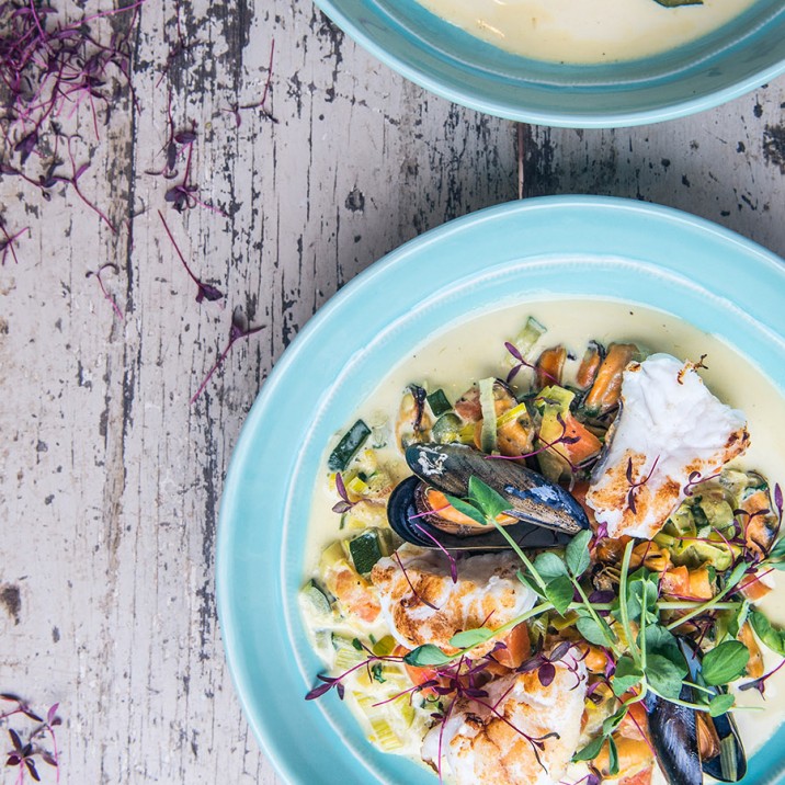 This monkfish tail and mussel broth packs a real flavoursome punch!