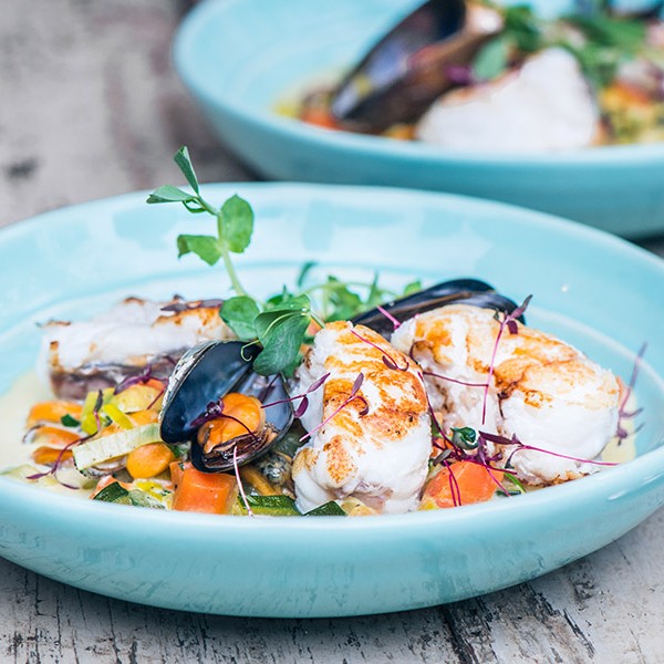 This delicious monkfish tail and mussel broth is so nourishing and tasty.