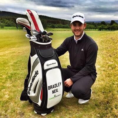Bradley Neil with golf bag