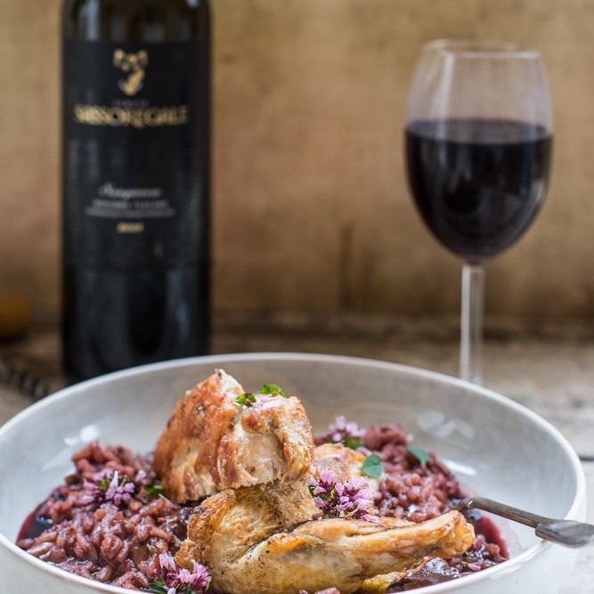 Red wine and risotto = foodie heaven!