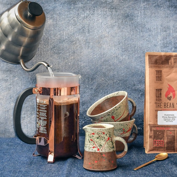 Win: A selection of fresh coffee beans, roasted in the Bean Shop premises in George Street and ground to give the prefect pot of coffee for the prize's accompanying cafetiere! Worth £50