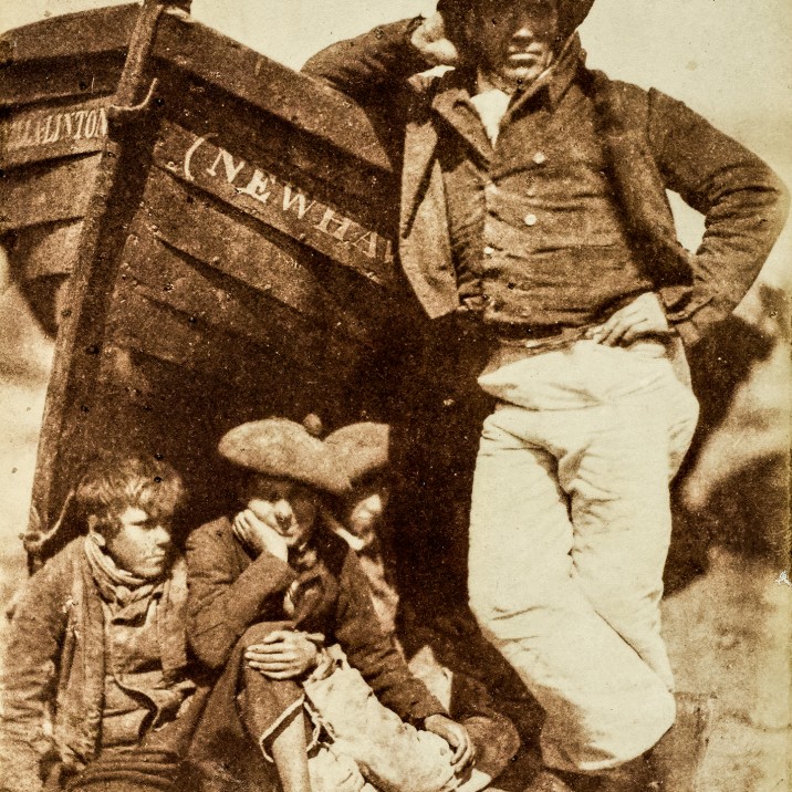 Sandy Linton and his boat and bairns by Hill and Adamson 1843-47 digital image. courtesy of the Getty's Open Content Program