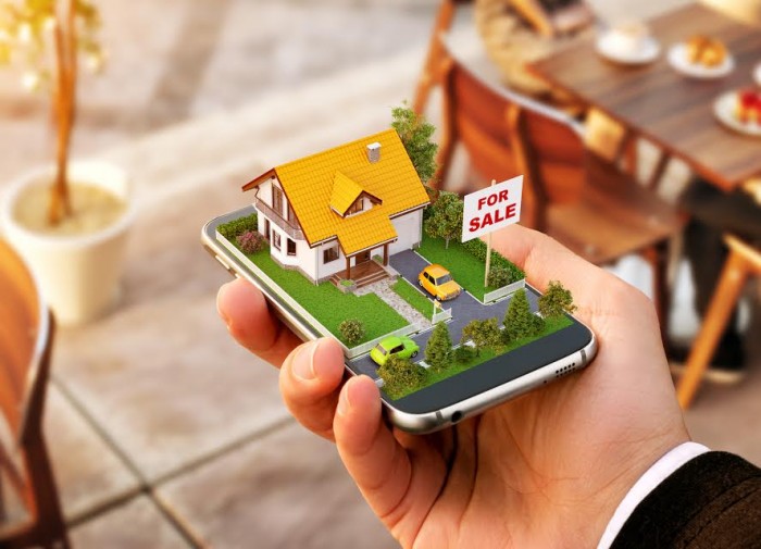 3D property landscape emerging from iPhone