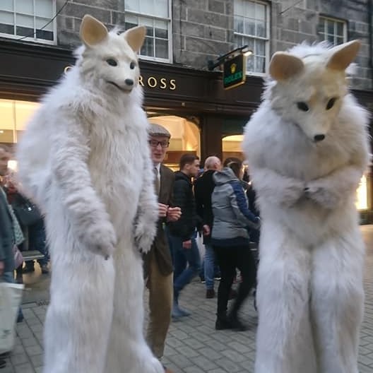 The street Parade running through Perth had a host of sights to behold from cartoon characters to theatrical street performers dressed as wolves.