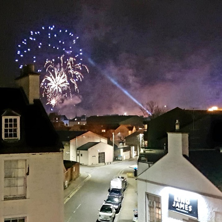 Small City Nicki caught this snap of the finale fireworks for the Christmas lights switch on which could be seen from all over the city lighting up the skies of Perth