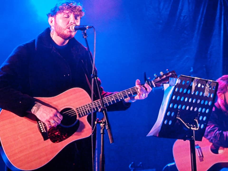 Singer, songwriter and X Factor winner James Arthur  performs on the main stage at Perth Christmas Lights switch on event in Perth City Centre