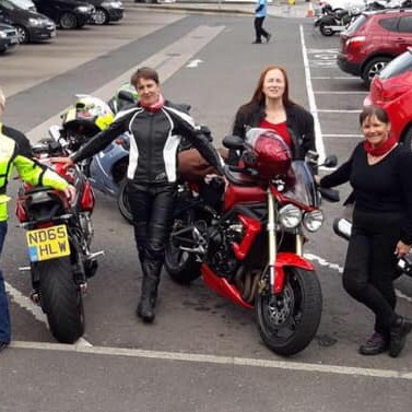 Fiona: "Some of the lovely ladies from Perthshire Ladies Motorcycle club. Some of my best friends."