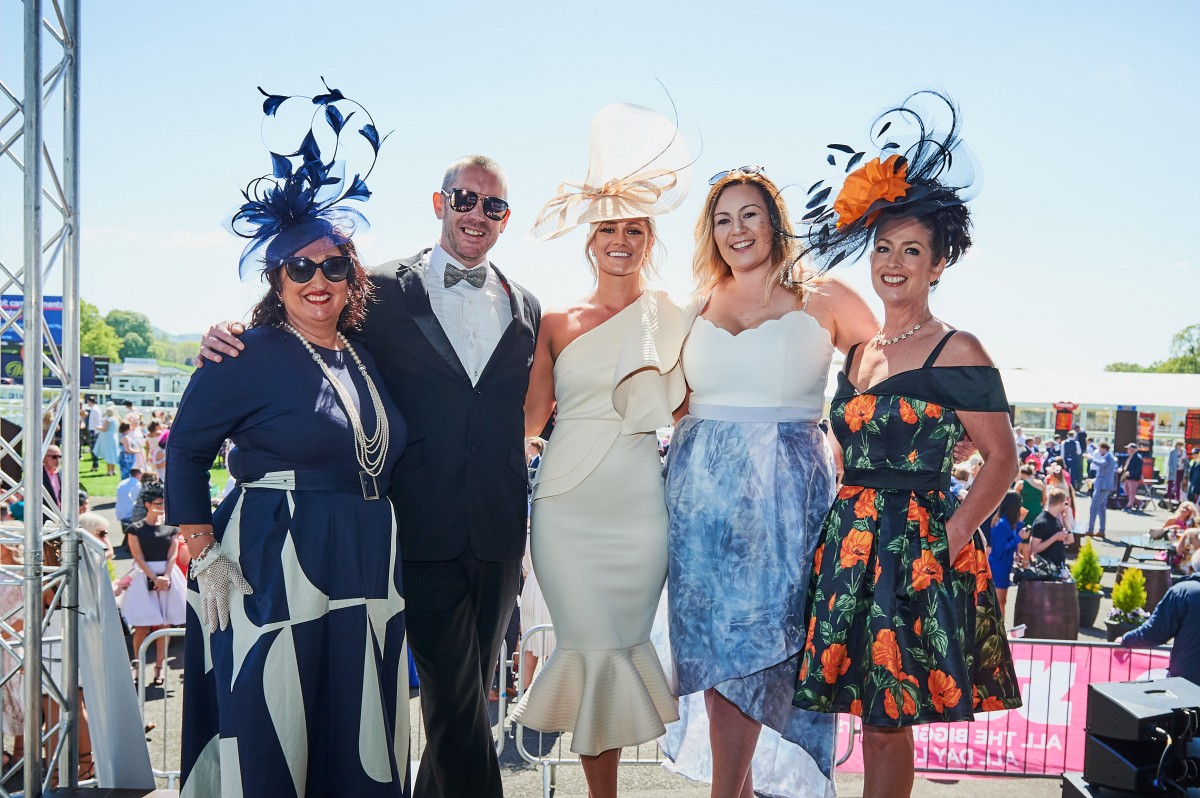 The ever glamourous Elegance of Perth ladies with their winner of the Best Headwear category - Kira!