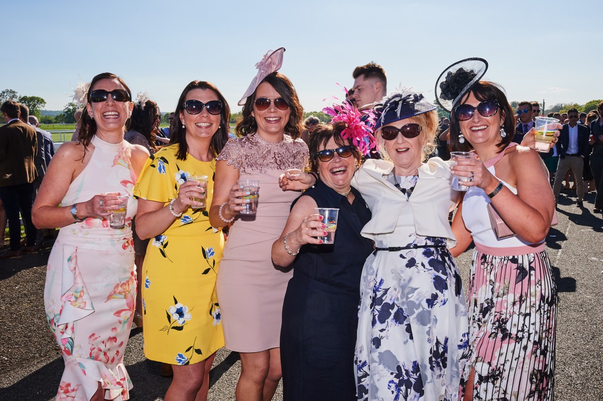 A group of ladies having a great time at Ladies Day 2019.