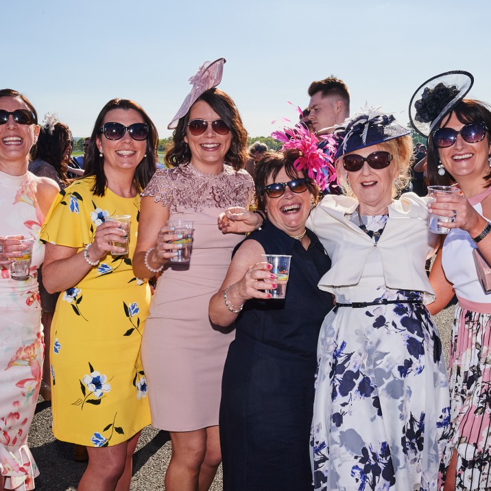 A group of ladies having a great time at Ladies Day 2019.