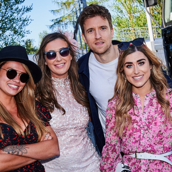 Greg James was the special guest at Ladies Day at Perth Racecourse 2019.