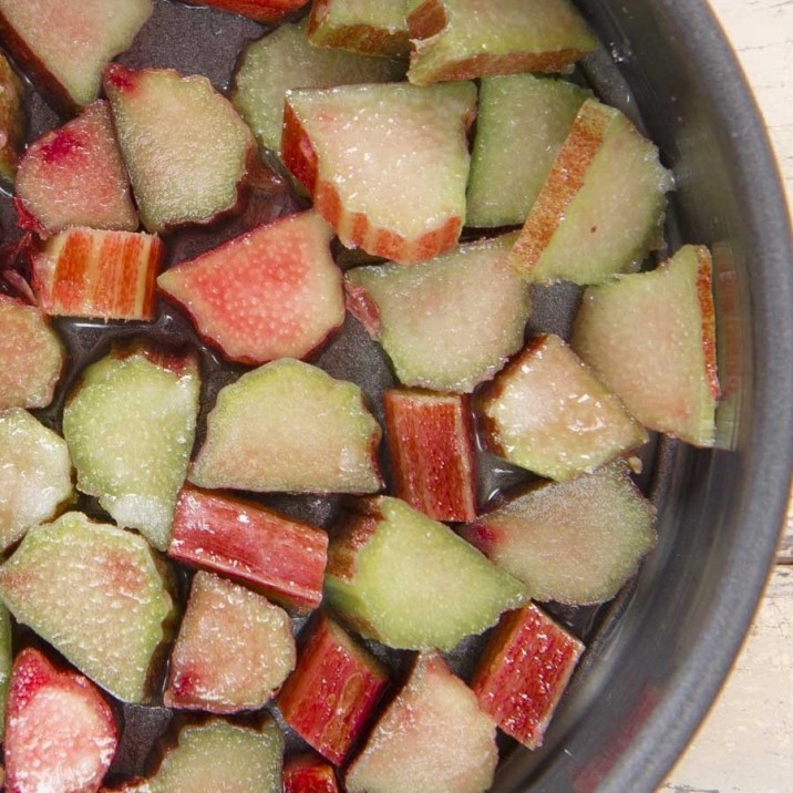 Rhubarb Topsy Turvy Cake