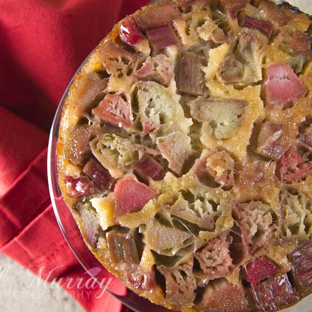 Rhubarb Topsy Turvy Cake