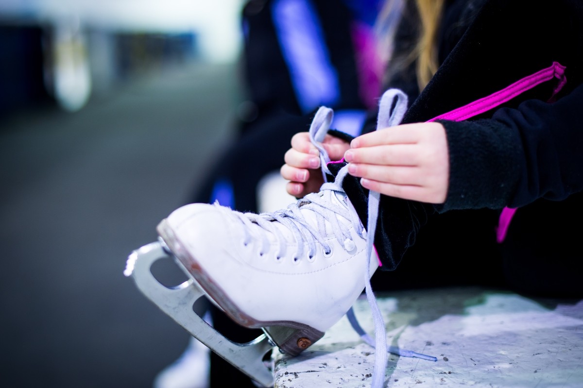 Getting all ready to get in the ice rink, you better get your skates on!