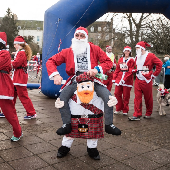 Runners really got into the spirit of things with some even donning their own take on fancy dress Santas!