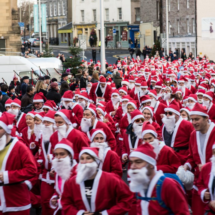 Santas were snapping away on their phones at the start line to bag the ultimate festive profile pic.