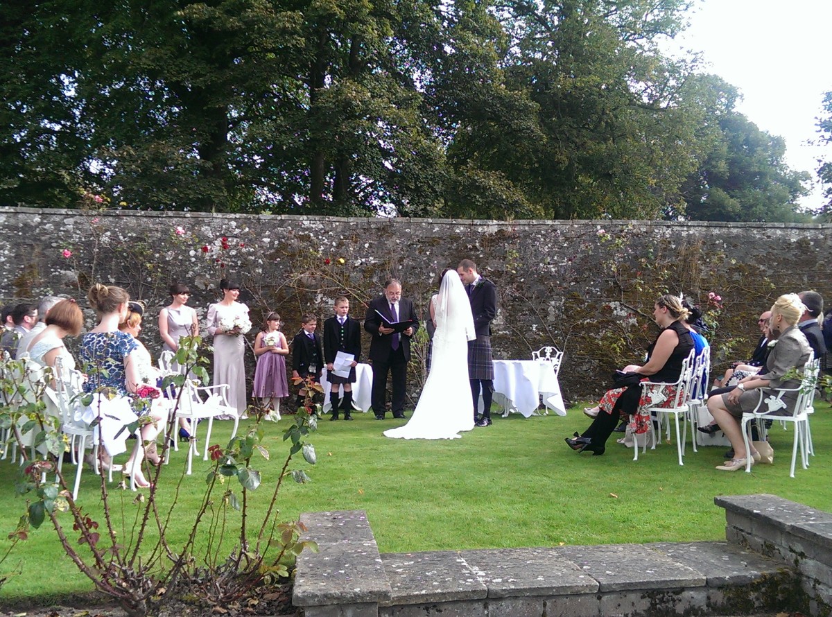 Murrayshall Weddings garden ceremony