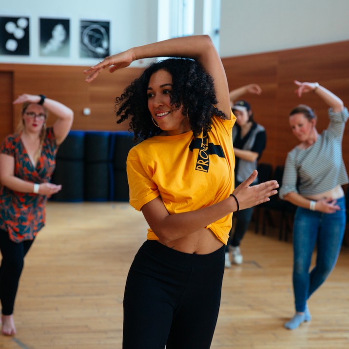 Project X led a dynamic and energetic dance workshop in the Norie-Miller Studio at Horsecross!