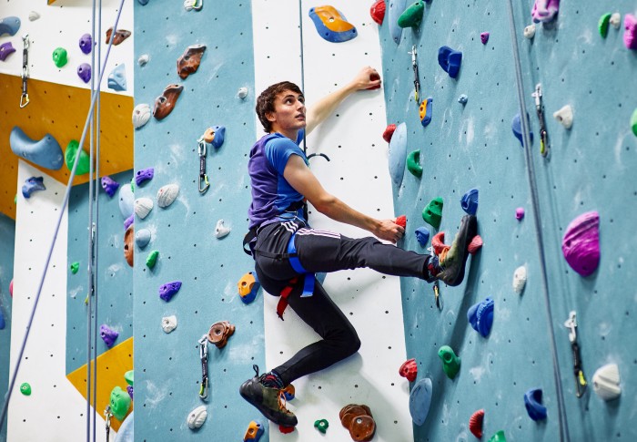 Wellbeing Feature climbing wall at Academy of Sport and Wellbeing in Perth