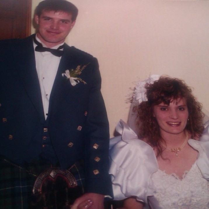 Steve and Fiona Scott, wed on the 5th of Sept, 1993 at St. Leonard’s.