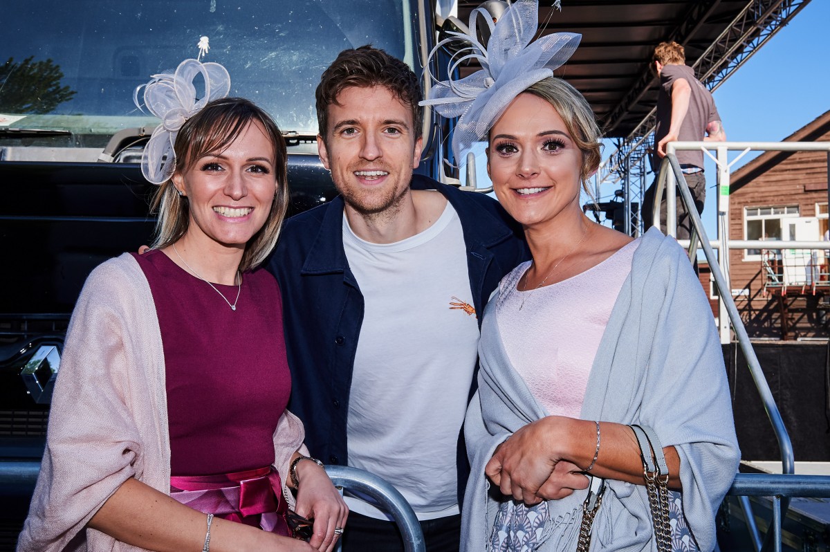 Greg James happily posed with fans after his DJ set at Perth Ladies Day.