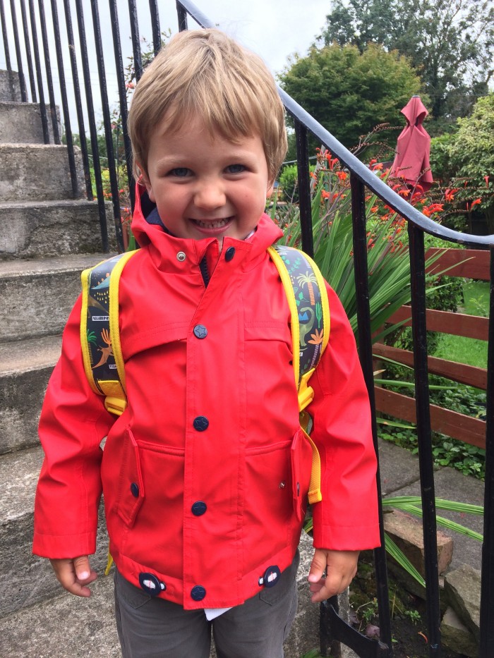 Starting nursery - James in red jacket