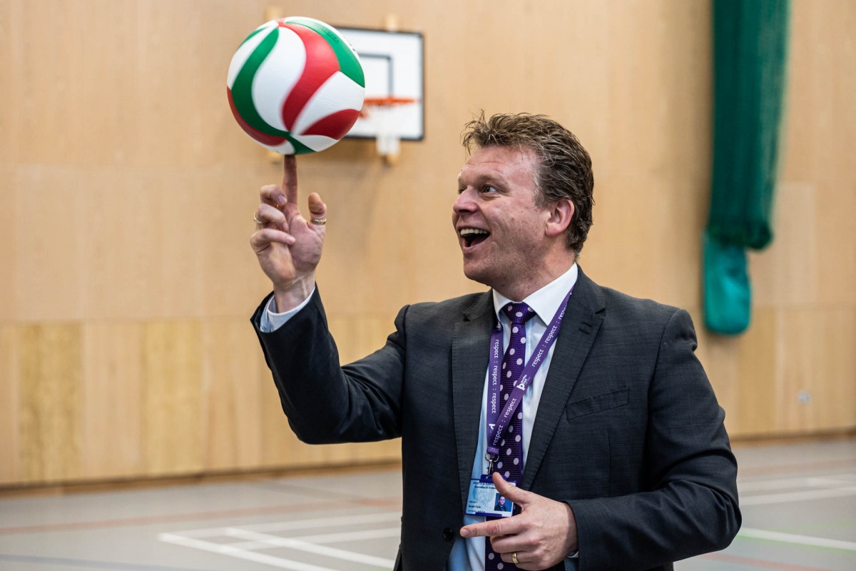 Stuart Clyde has been encouraging his team of teachers to hit the sports hall for lunchtime sessions, in a bid to foster a culture of healthy working lives.