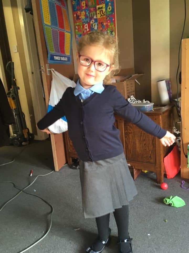 Charlotte gets ready for P1 - Sent in by Mum Katie