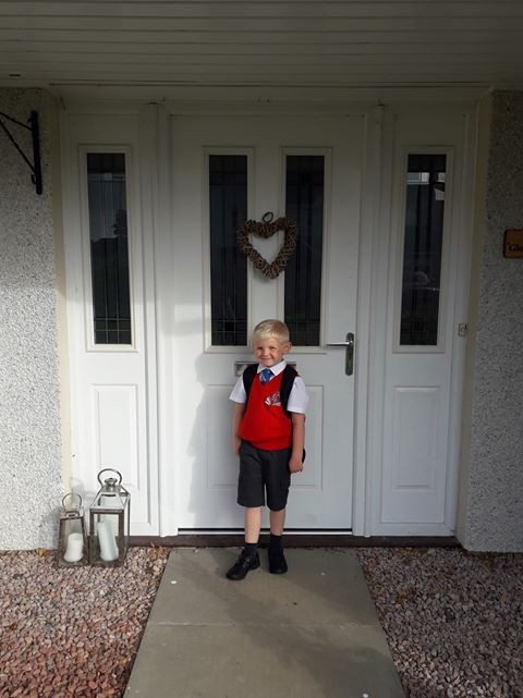 Harrison Scott, starting P1 at Newhill Primary School, Blairgowrie.