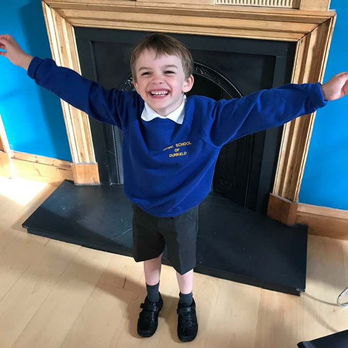 Dunkled Primary - get ready for Connor!   Thanks to Mum, Simone, for this super cheesy pic.
