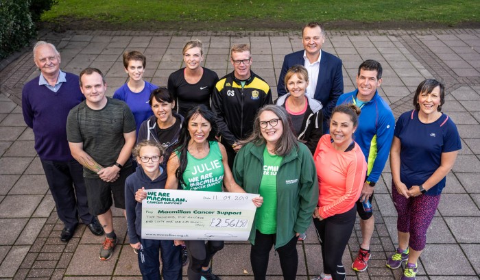Julie Cumming has raised over £2500 for Macmillan Cancer Support with her North Inch HIIT class.