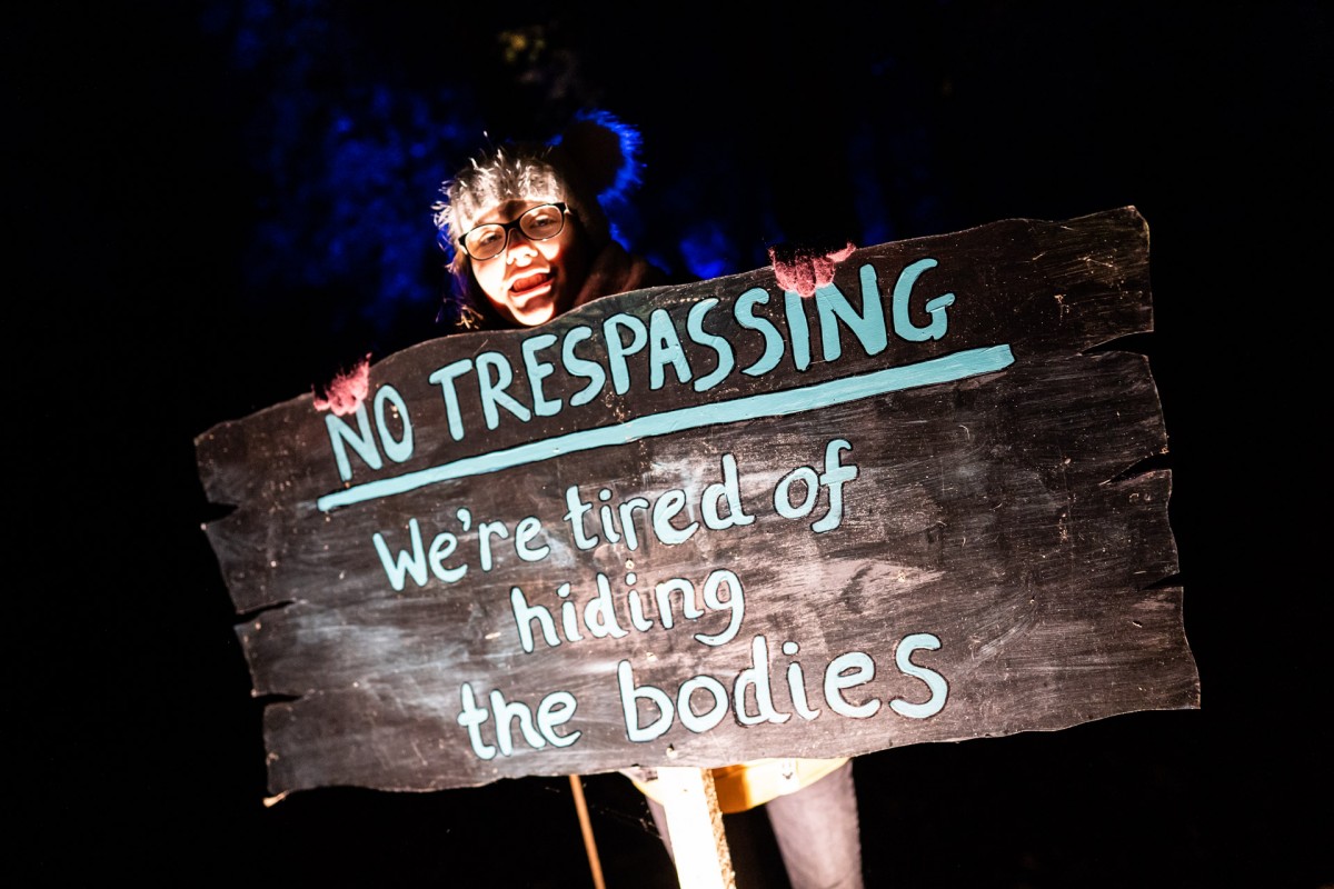 No Trespassing - we're tired of hiding the bodies.... WHooooooo!!!!