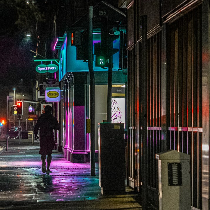 Vibrant reflections make Perth look like a neon lit casino town.
